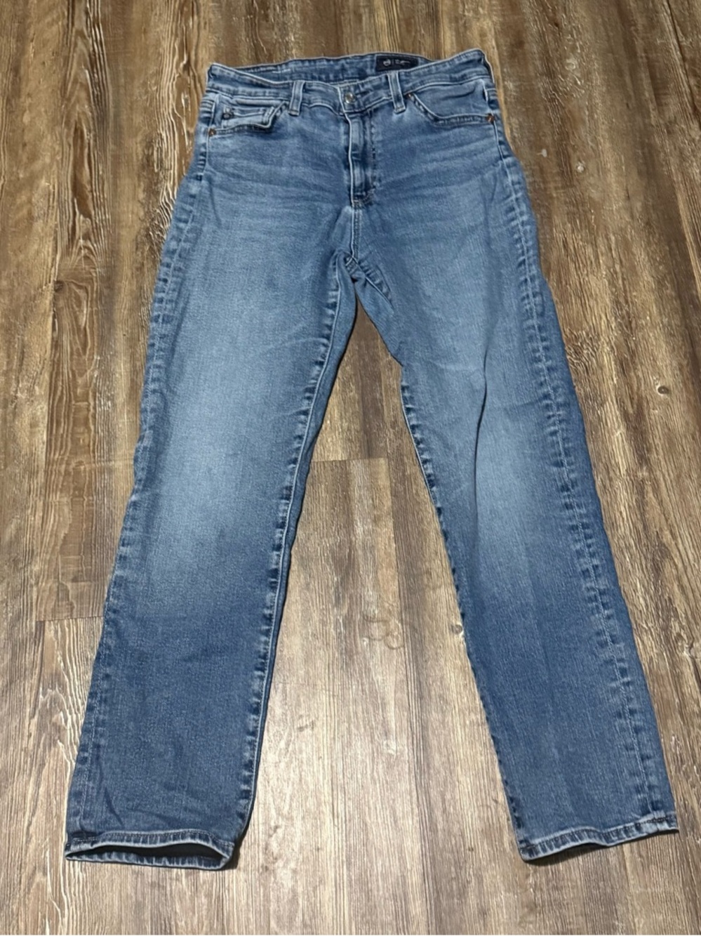 AG Adriano Goldschmied Mari Crop Jeans Women's 27 High Rise Slim Straight Denim